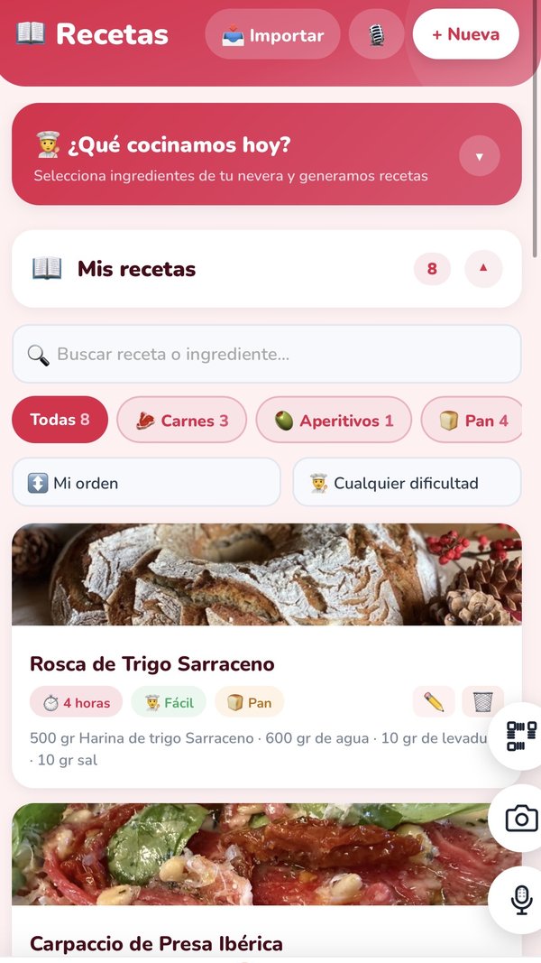 Recetas con inteligencia artificial